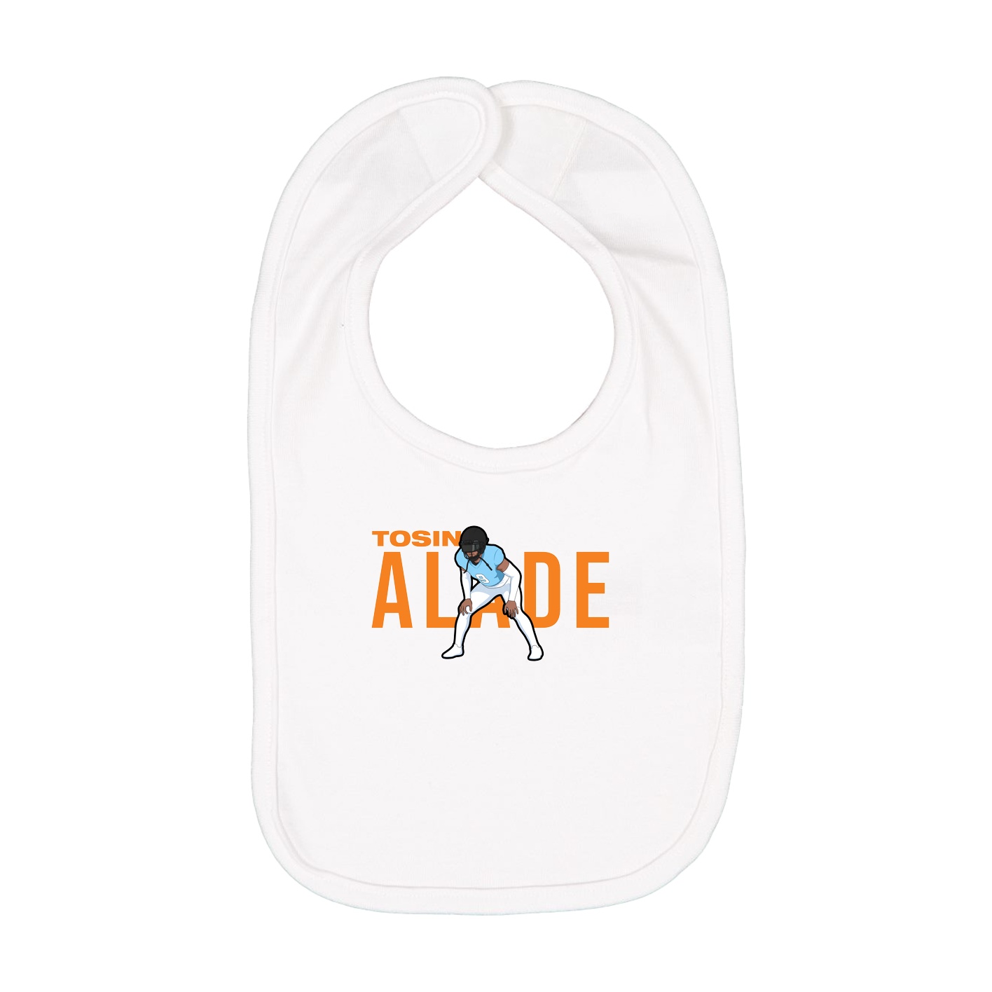 Infant Bib — Player Name in White