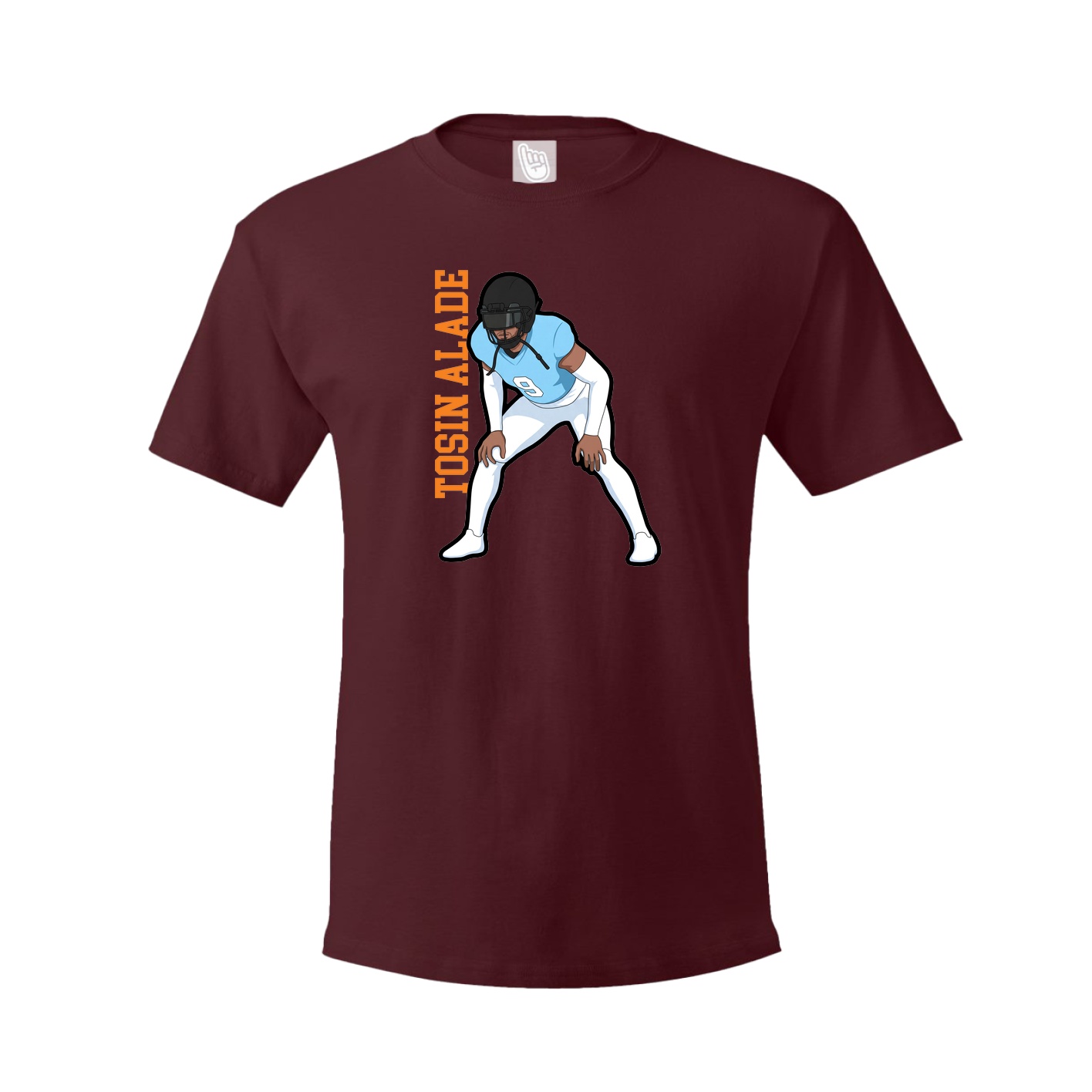 Tee — Name Vertical in Maroon