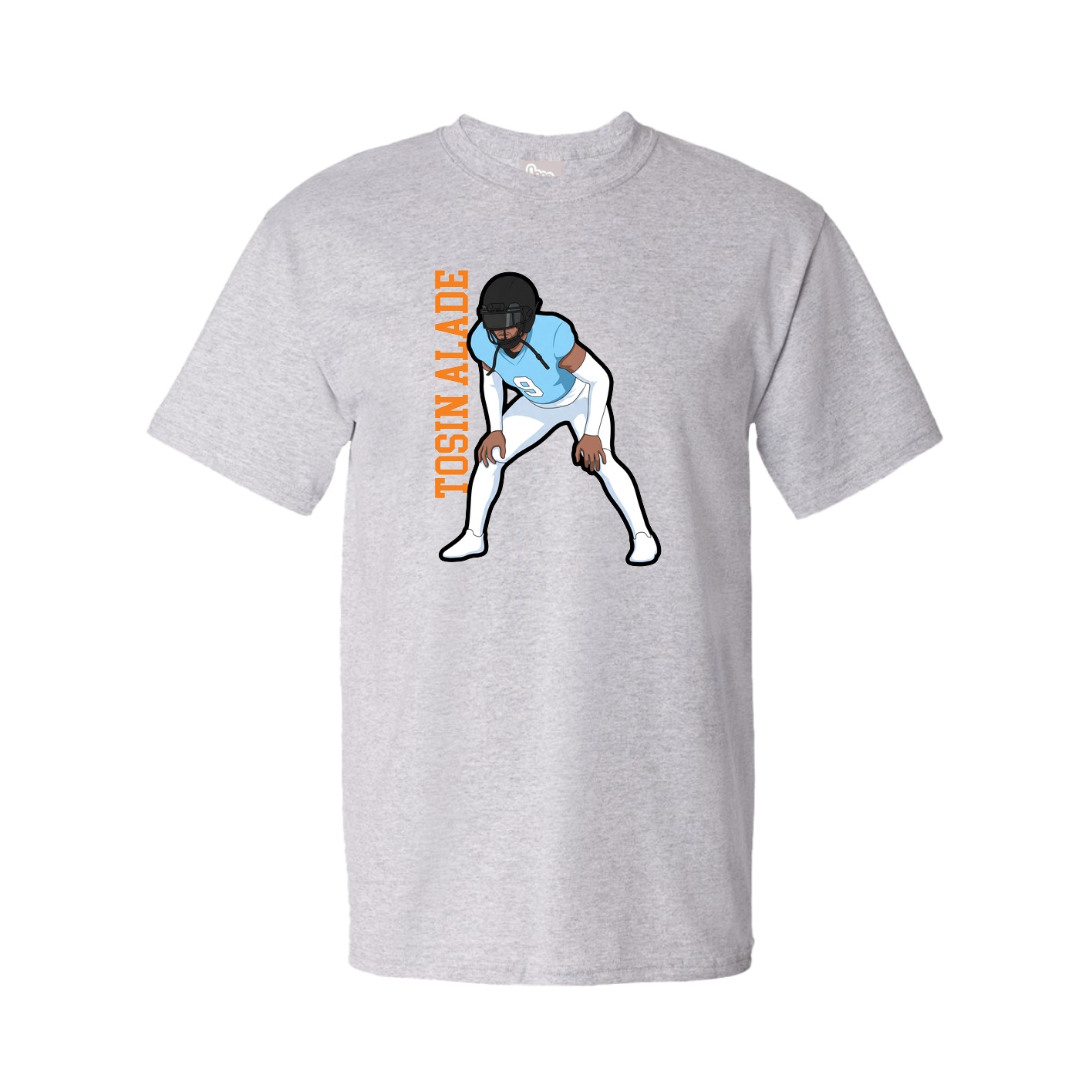 Youth Tee — Name Vertical in Grey