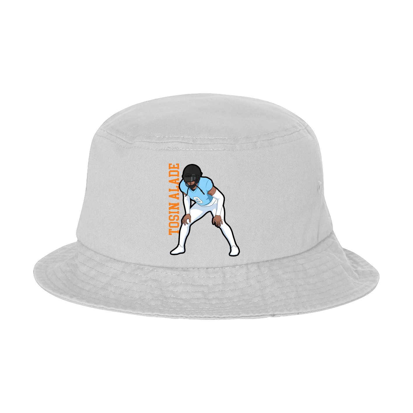 Bucket Cap — Name Vertical in White