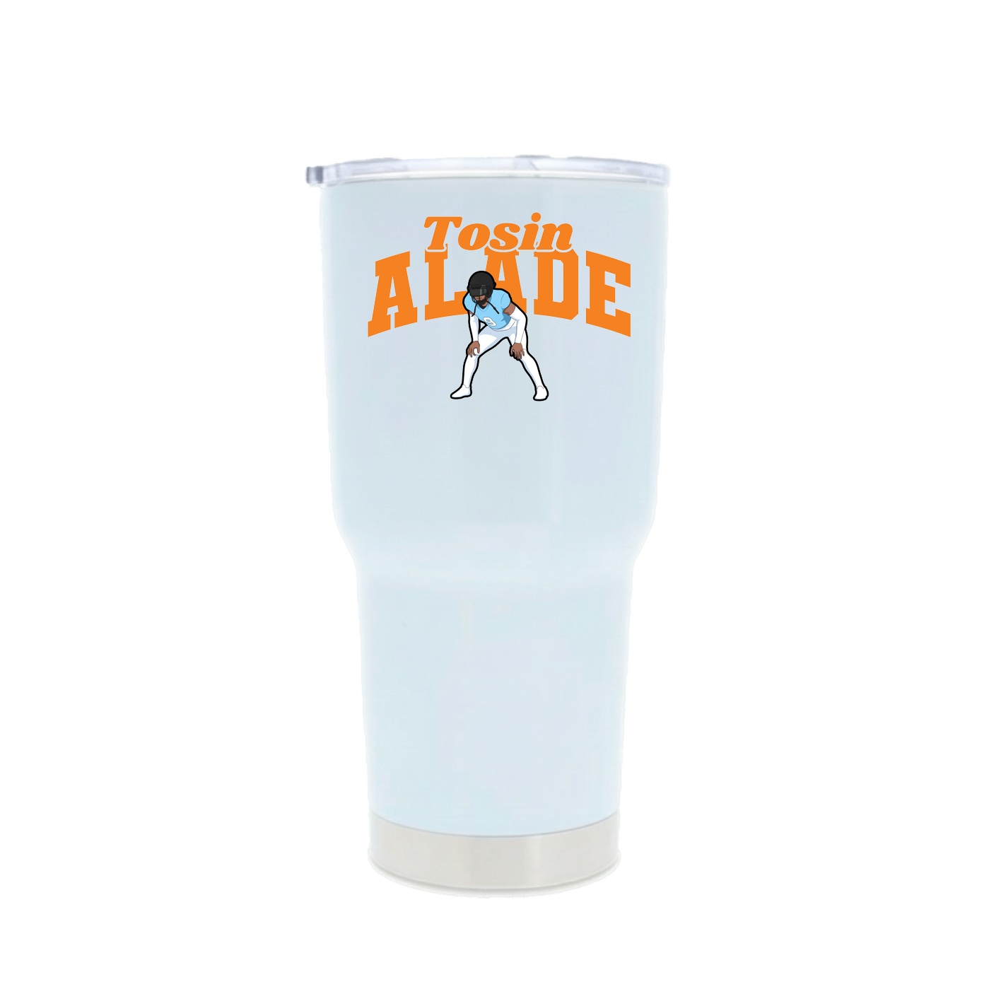 30oz Stainless Steel Tumbler — Signature Arch in White