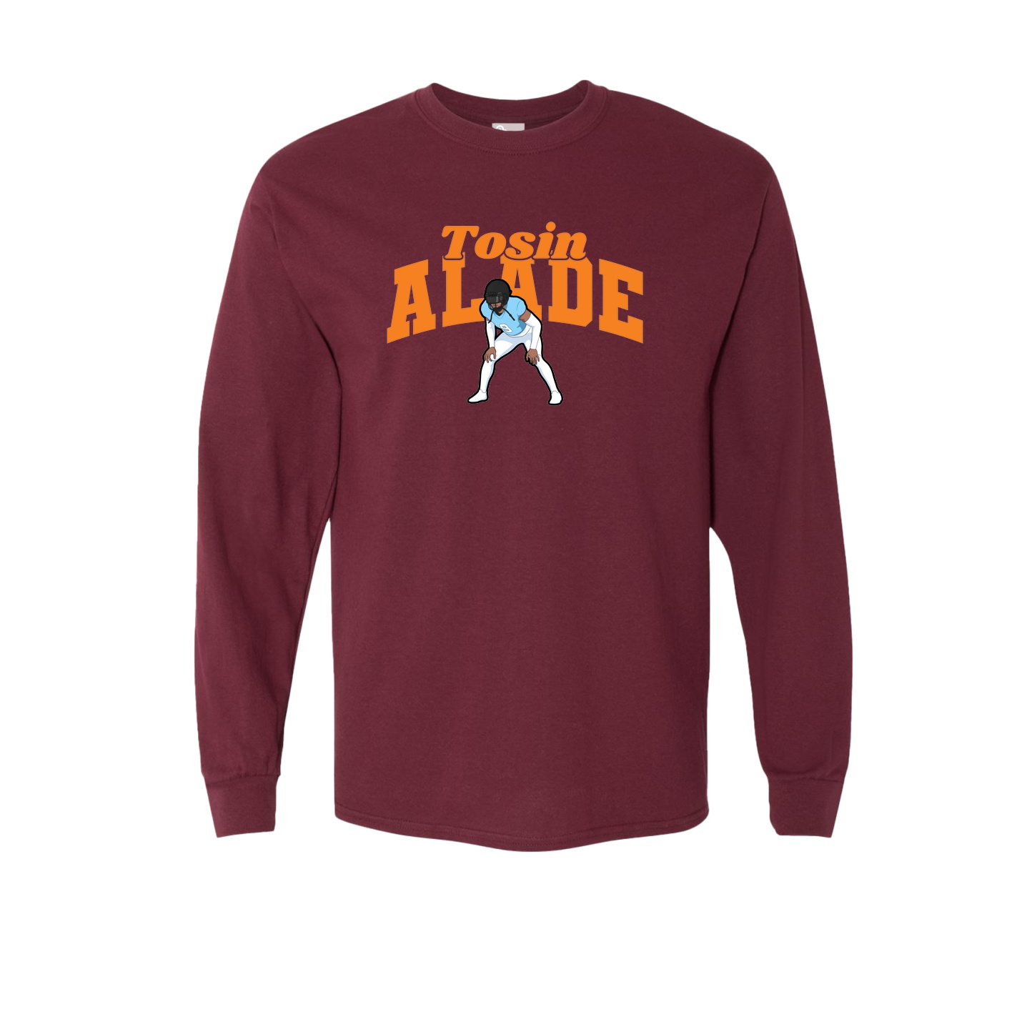Long Sleeve Tee — Signature Arch in Maroon