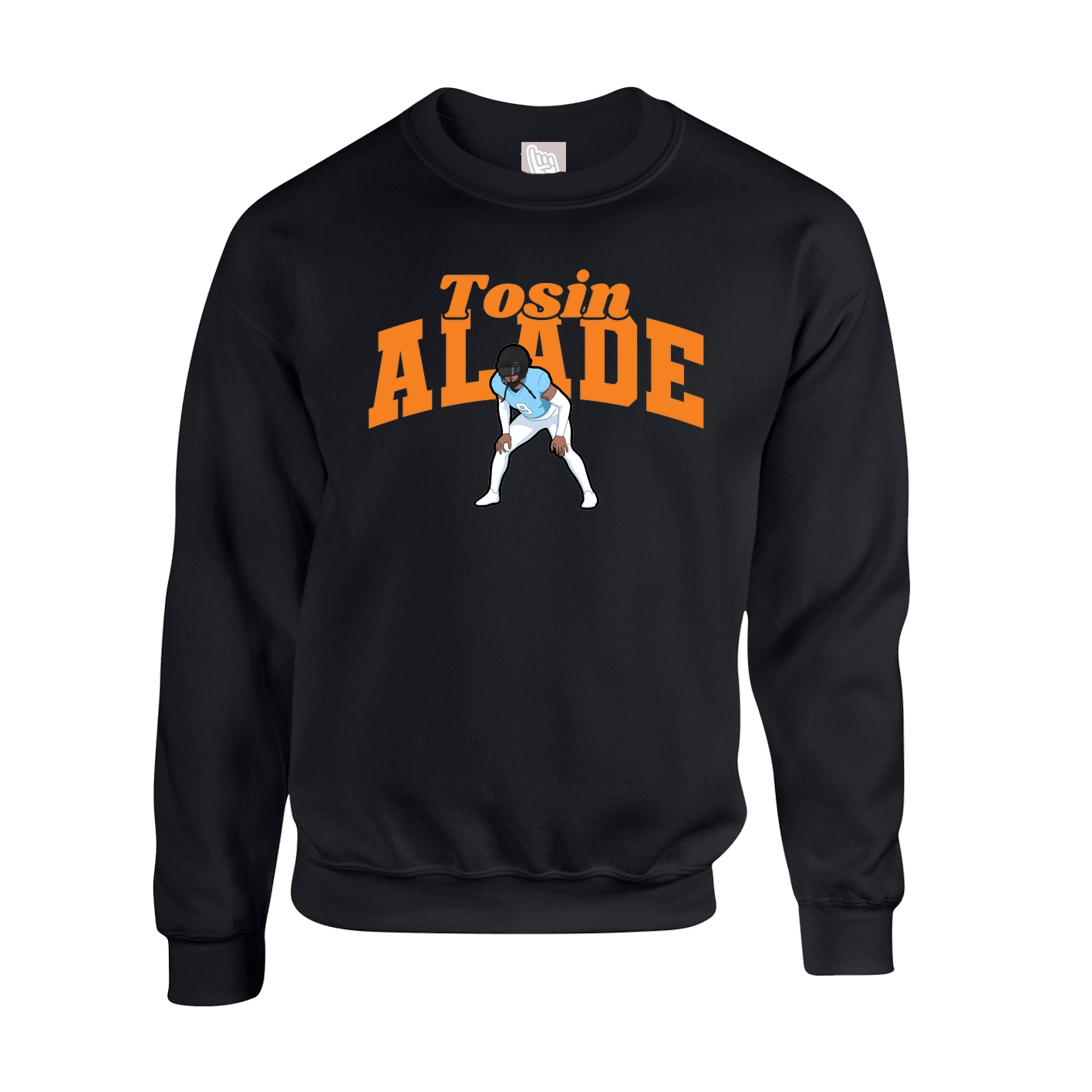 Fleece Crew — Signature Arch in Black