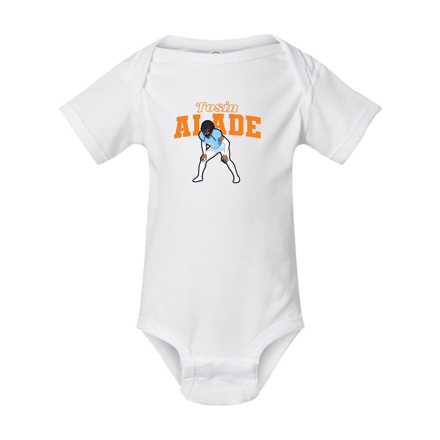 Baby Onesie — Name Arch in White