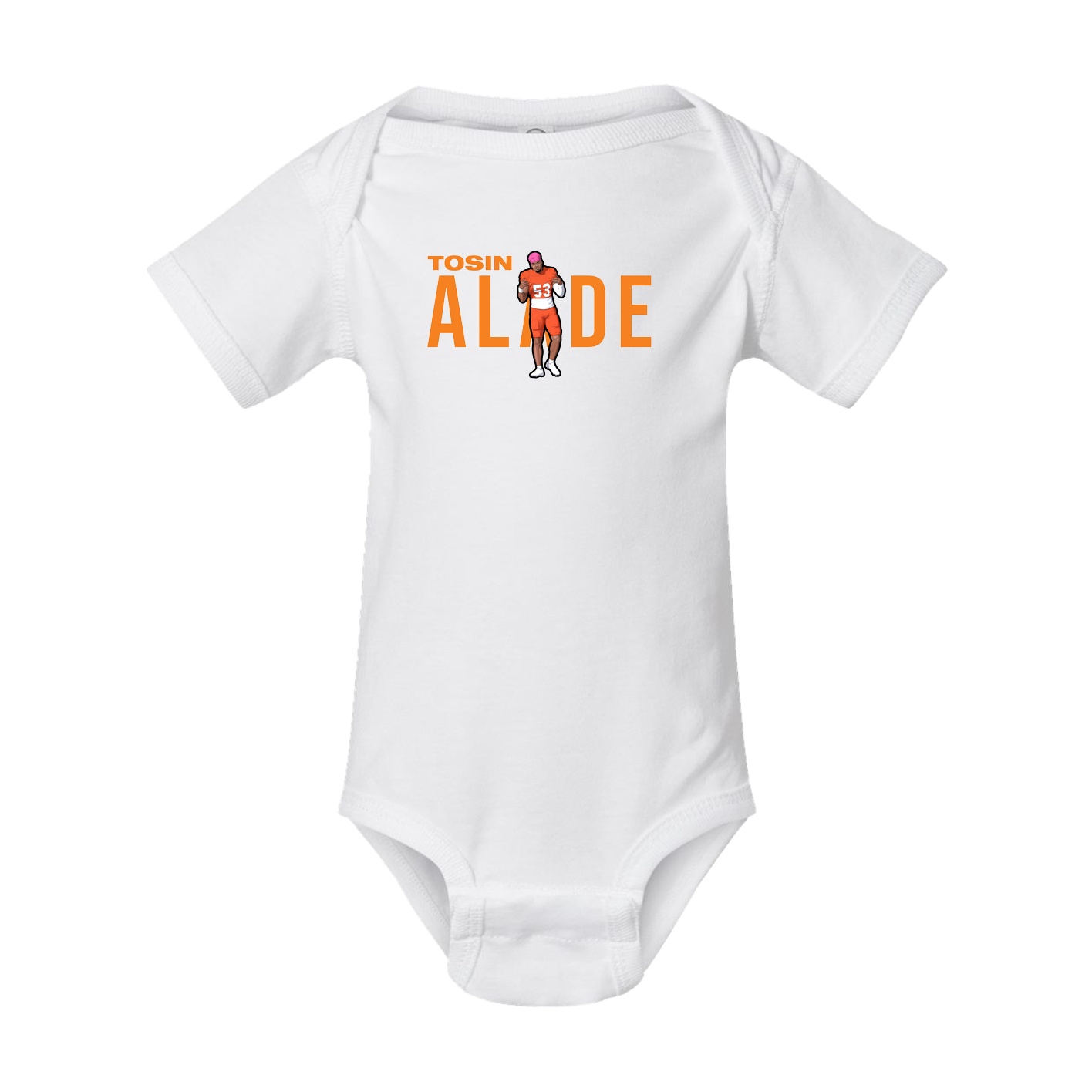 Baby Onesie — Player Name in White