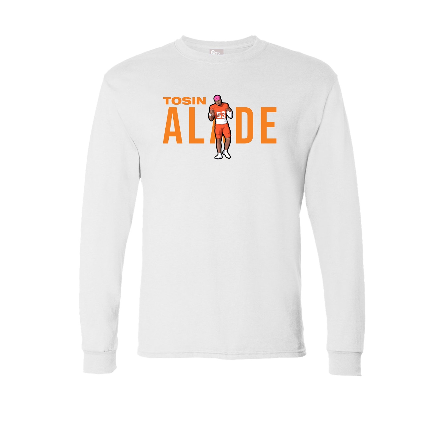 Long Sleeve Tee — Player Name in White