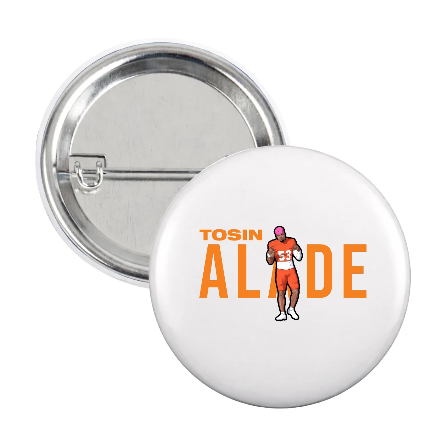Game Day Button — Player Name in White
