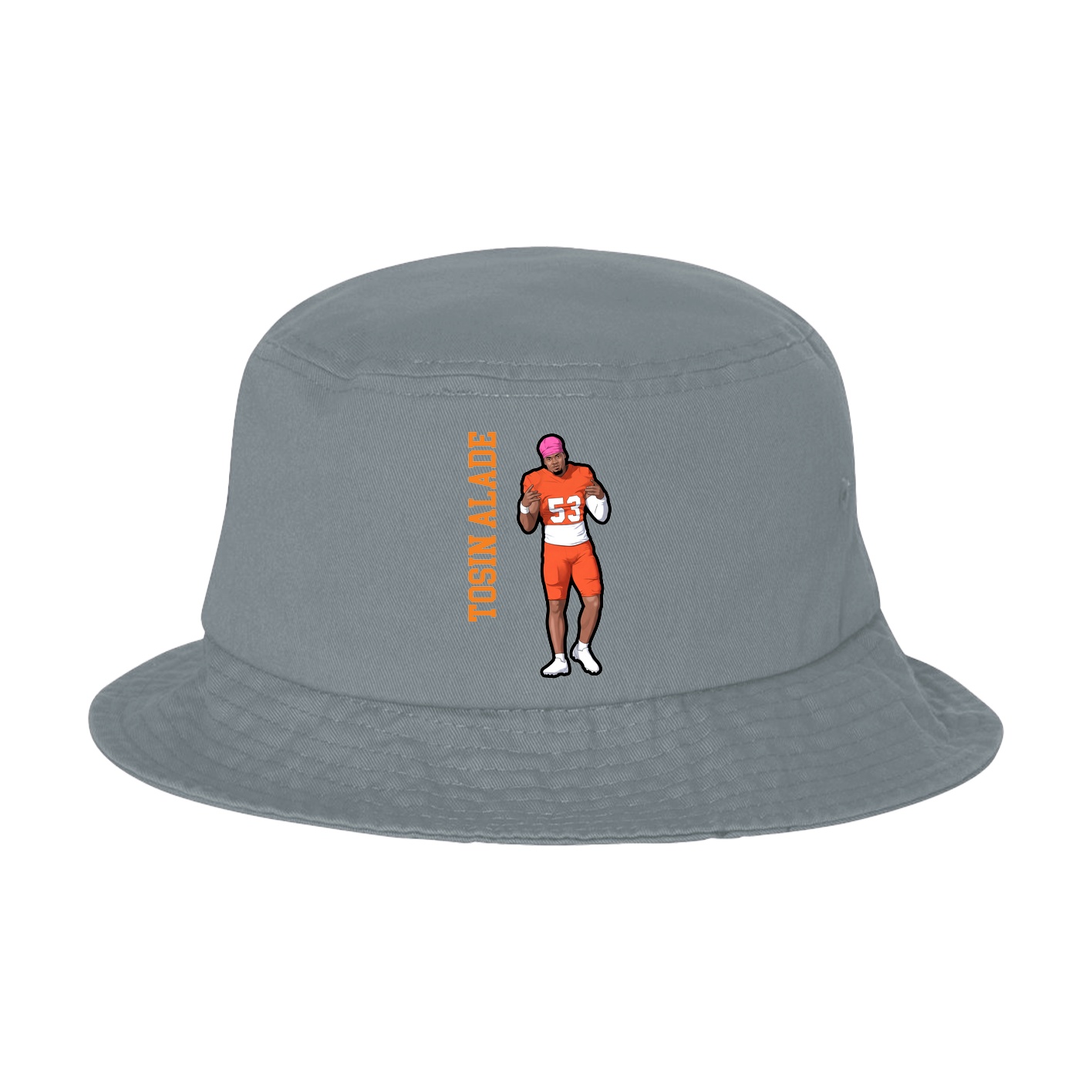 Bucket Cap — Name Vertical in Grey