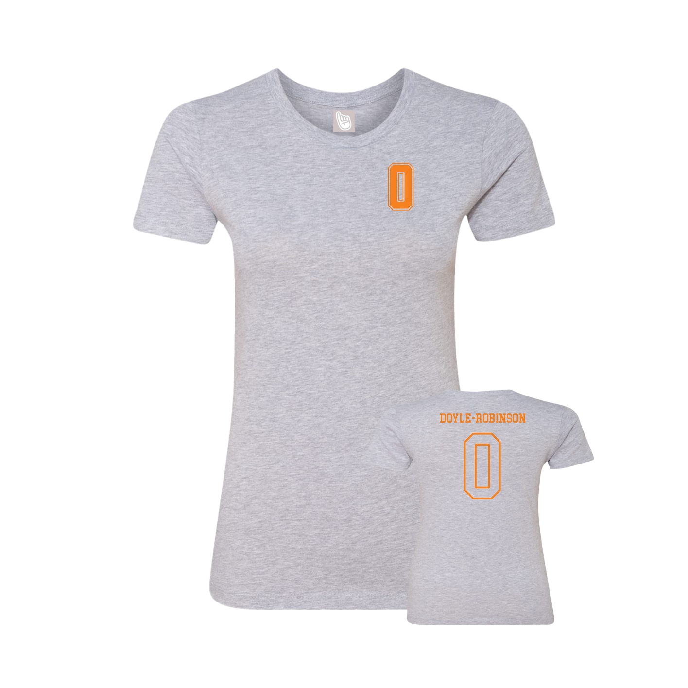 Womens Tee — Chest Back in Grey