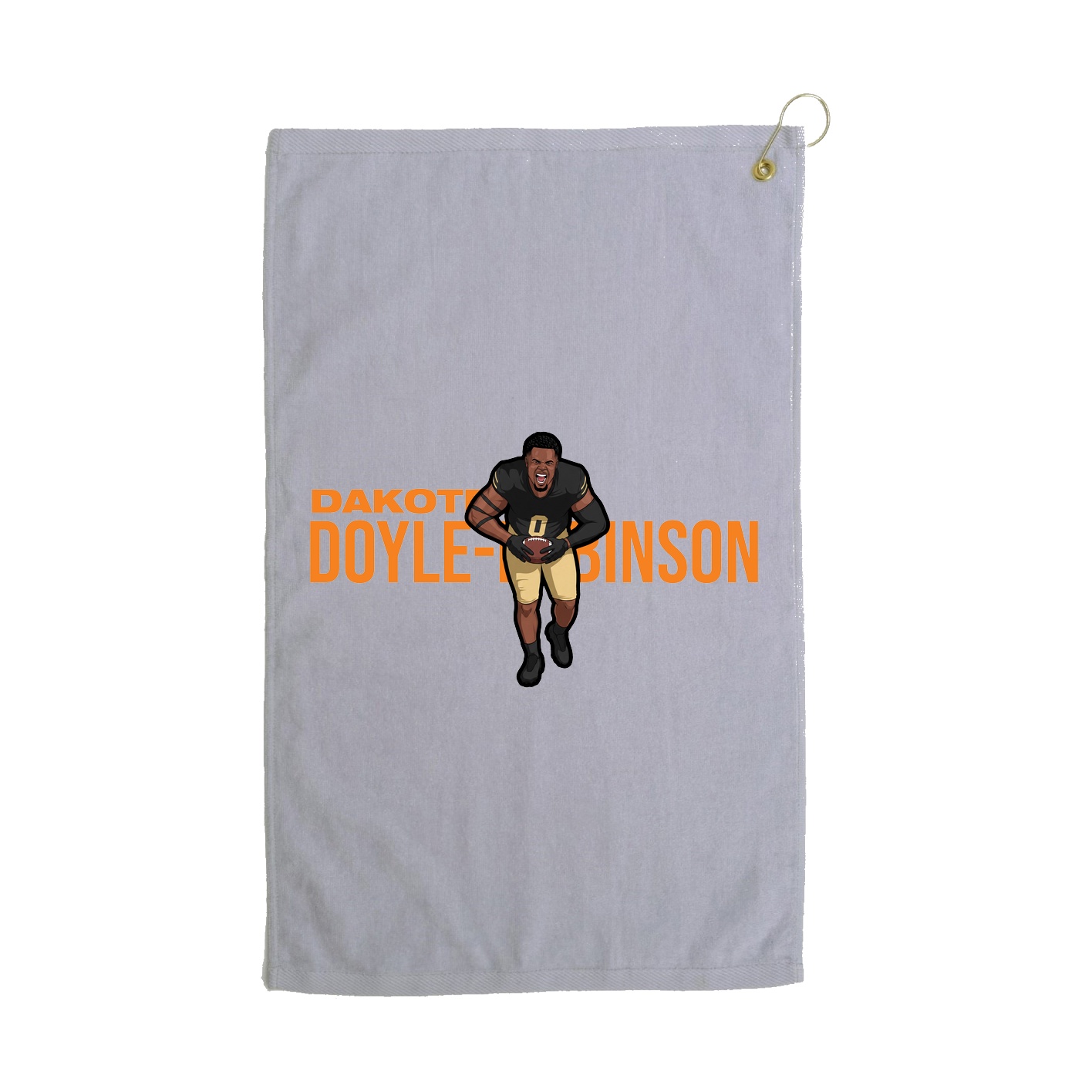 Golf Towel — Player Name in Grey