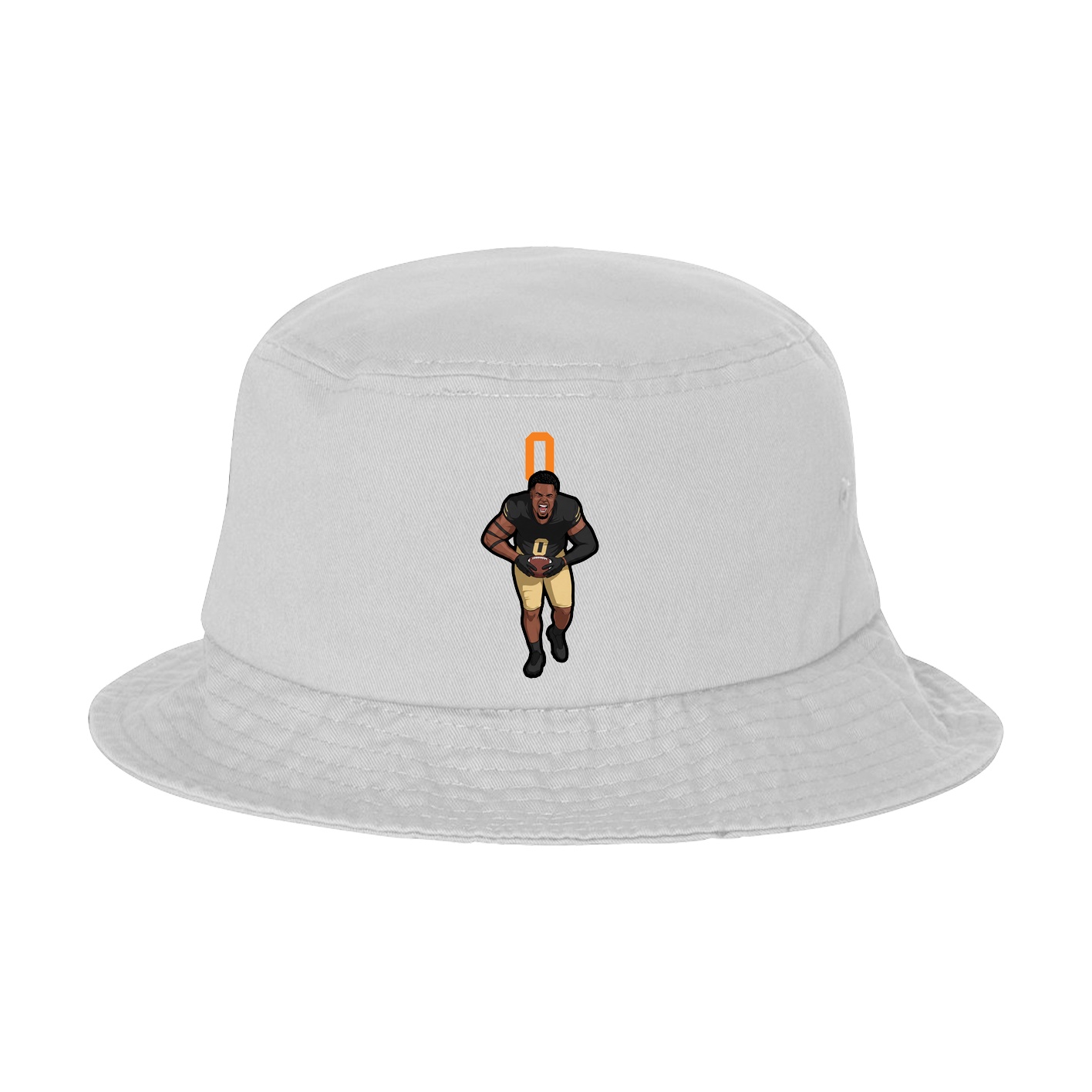 Bucket Cap — Number Top in White