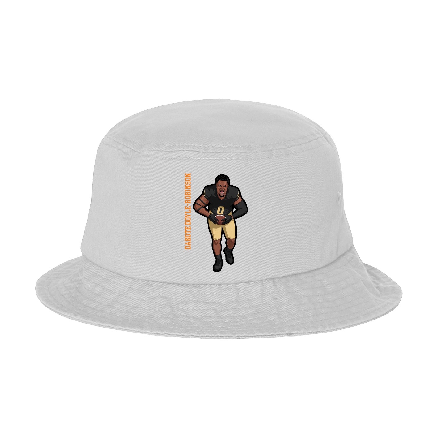 Bucket Cap — Name Vertical in White