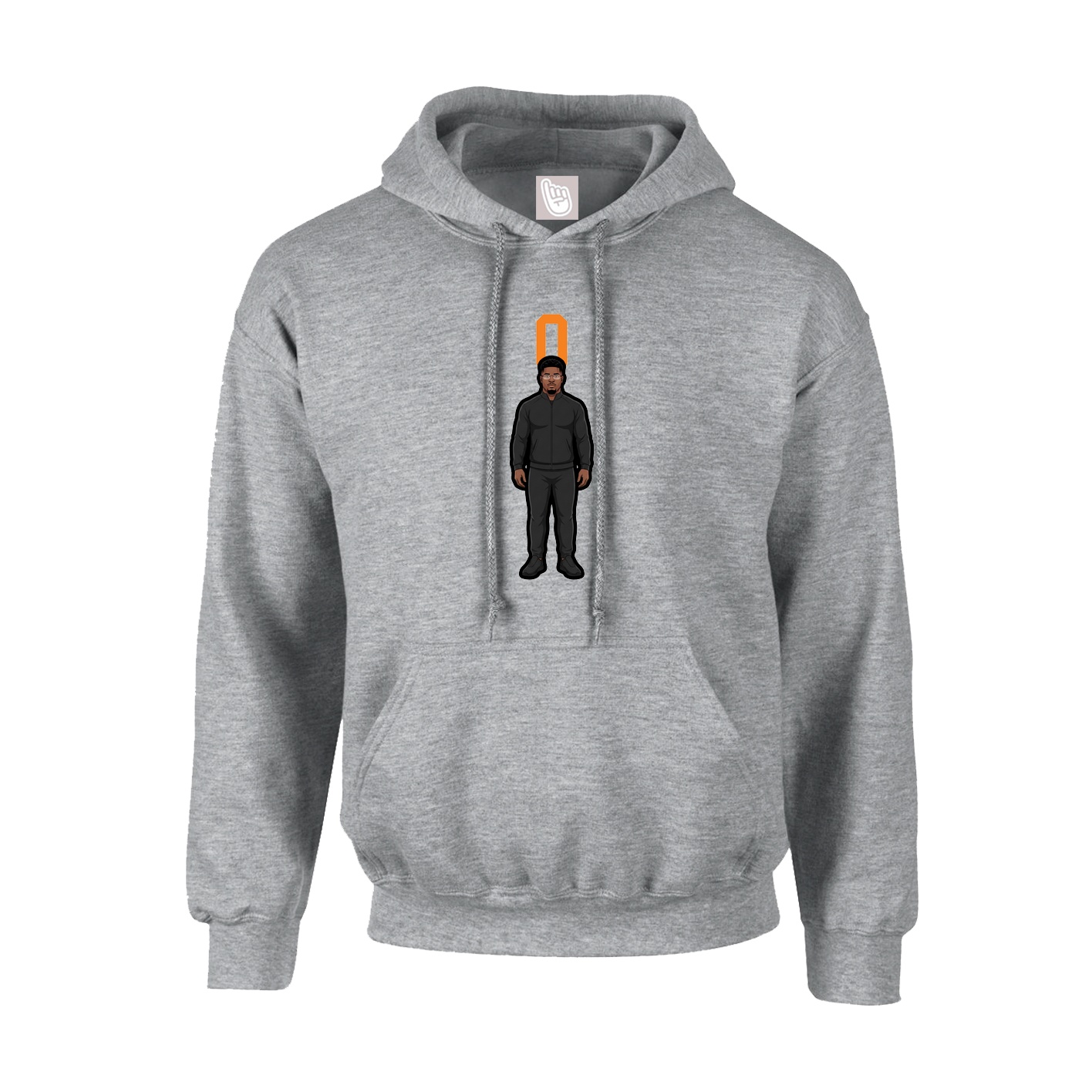 Hoodie — Number Top in Grey