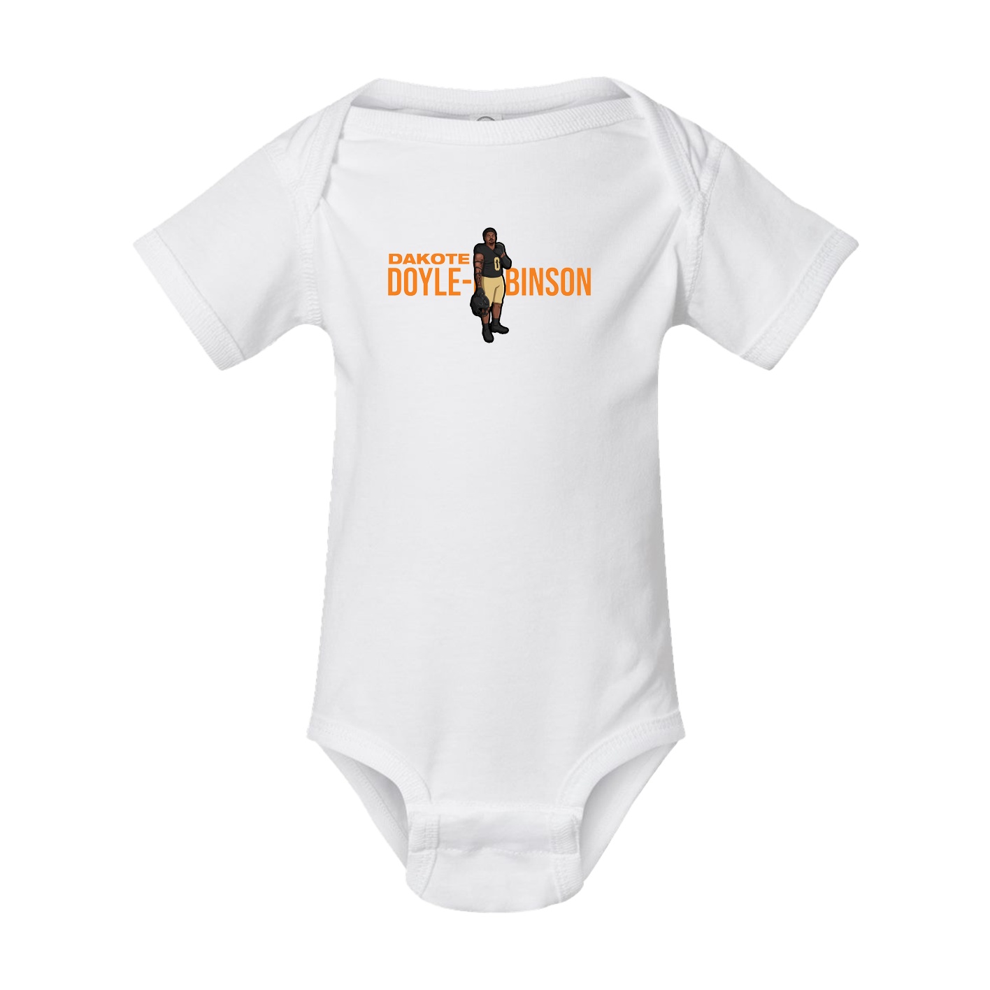 Baby Onesie — Player Name in White