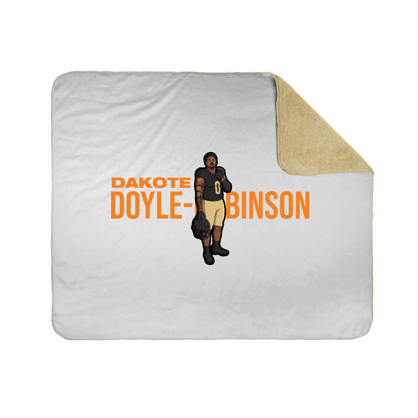 Throw Blanket — Player Name in White