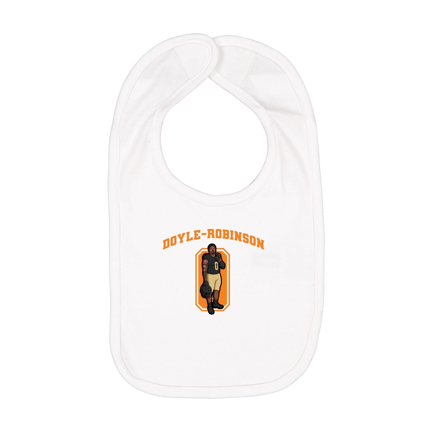 Infant Bib — Number in White