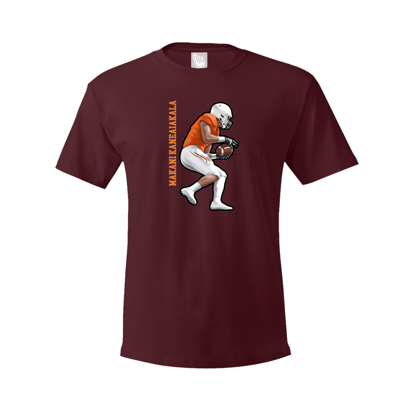 Tee — Name Vertical in Maroon