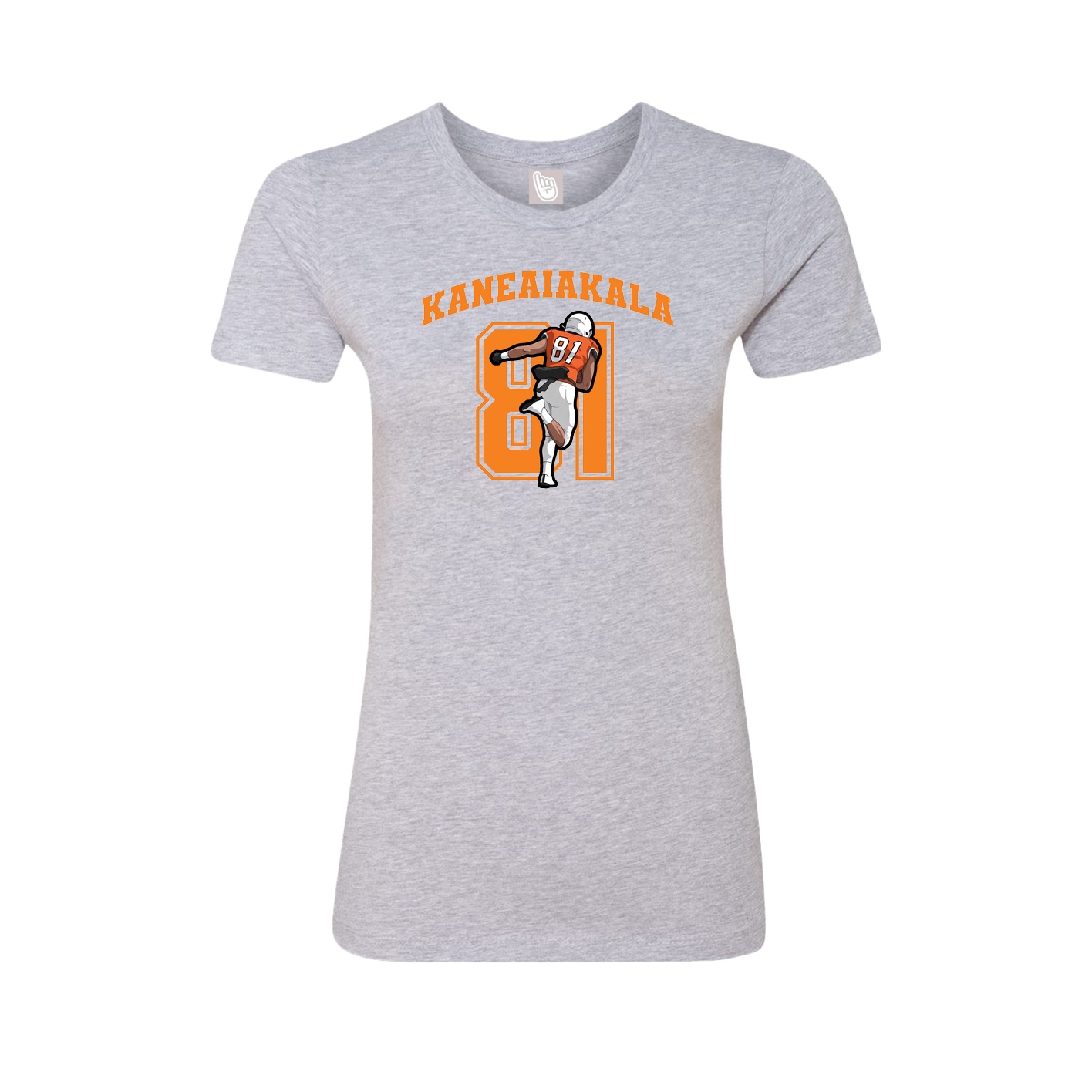 Fitted Women's Tee — Number in Grey