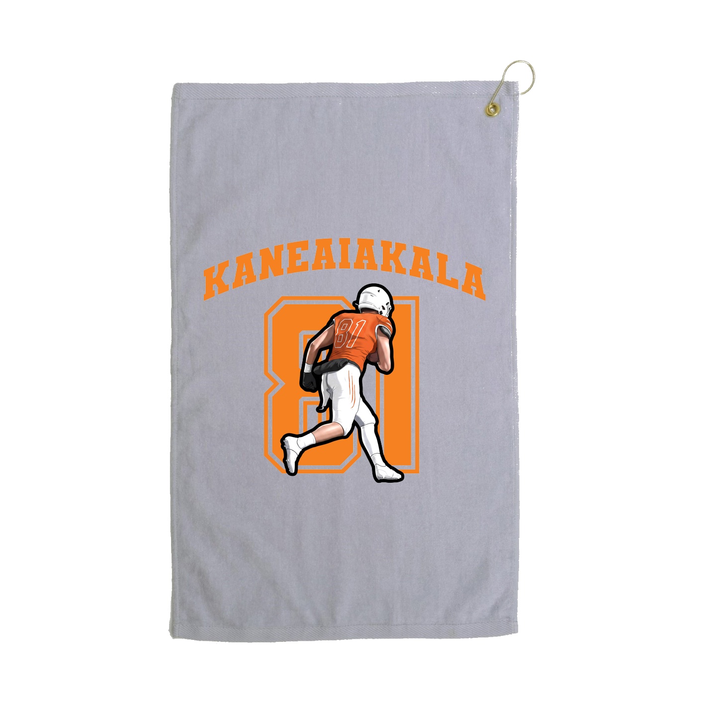 Golf Towel — Number in Grey