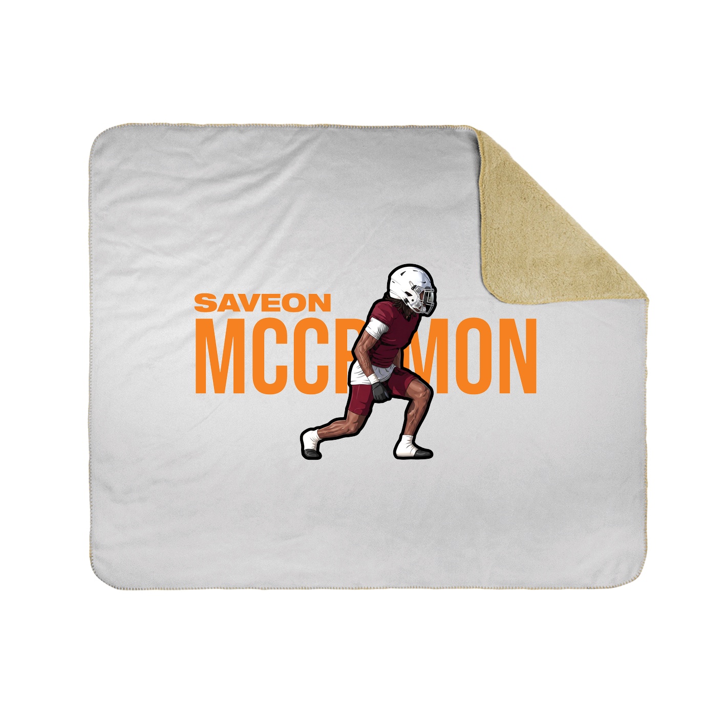 Throw Blanket — Player Name in White