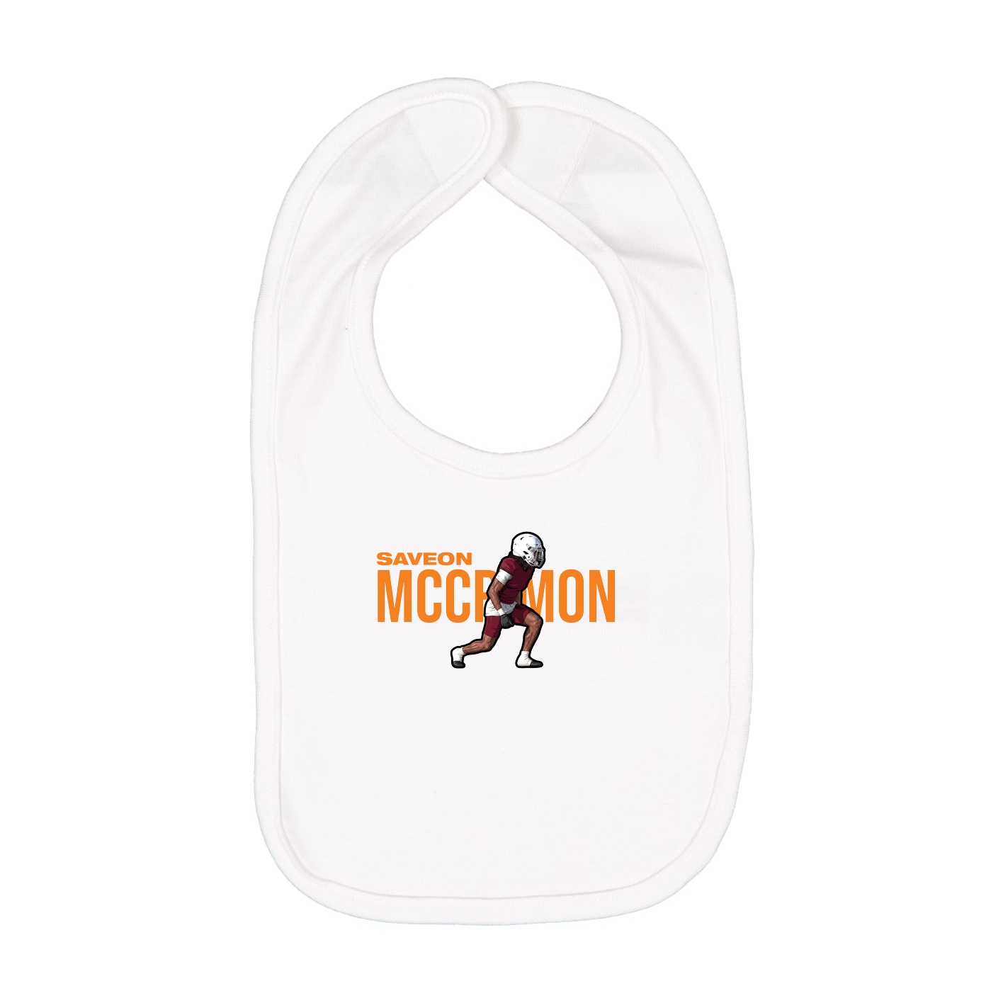 Infant Bib — Player Name in White