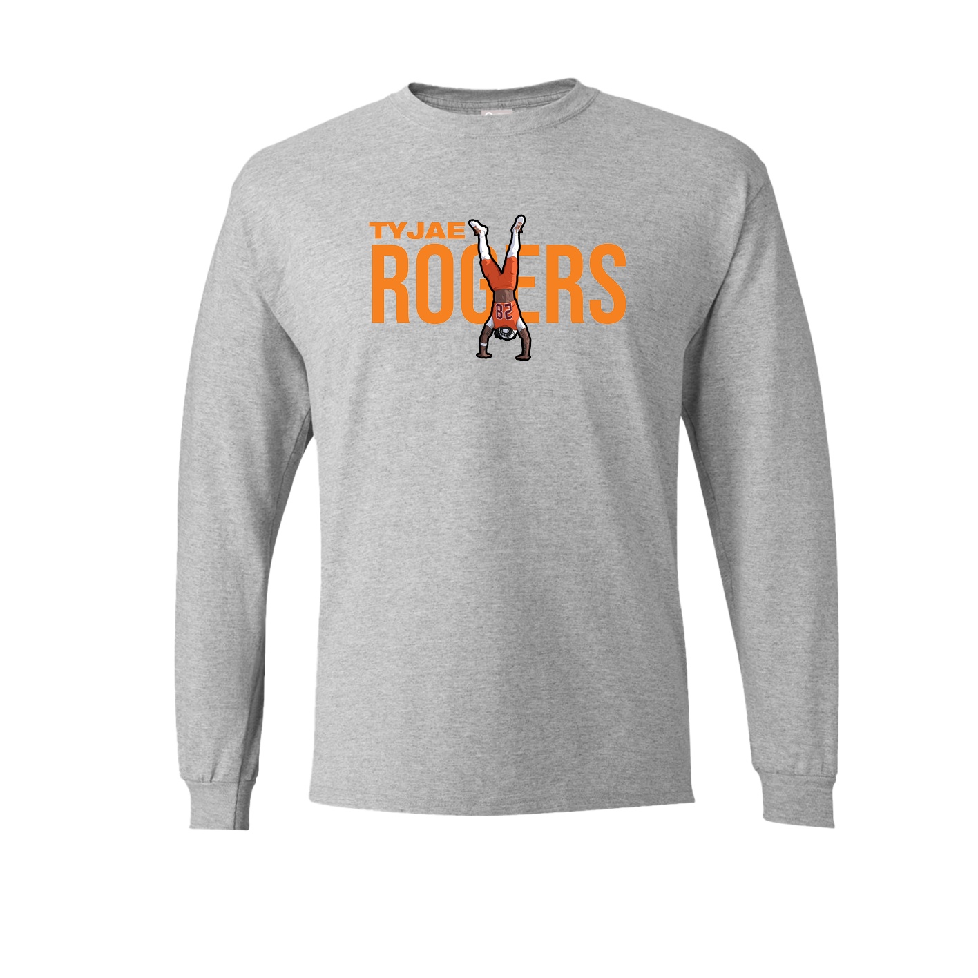 Long Sleeve Tee — Player Name in Grey