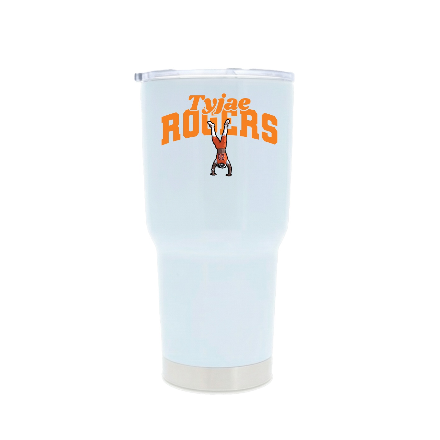30oz Stainless Steel Tumbler — Signature Arch in White