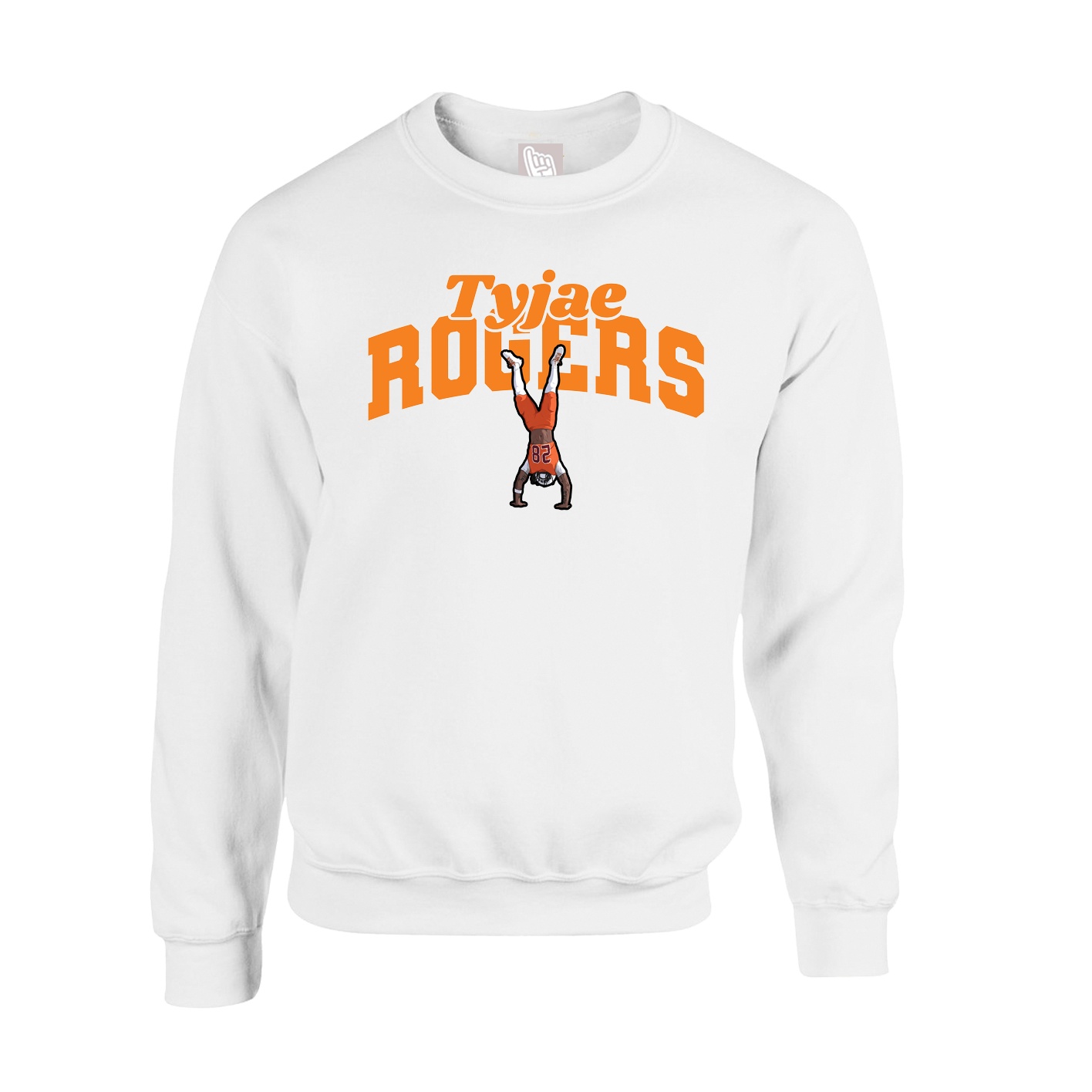 Fleece Crew — Signature Arch in White