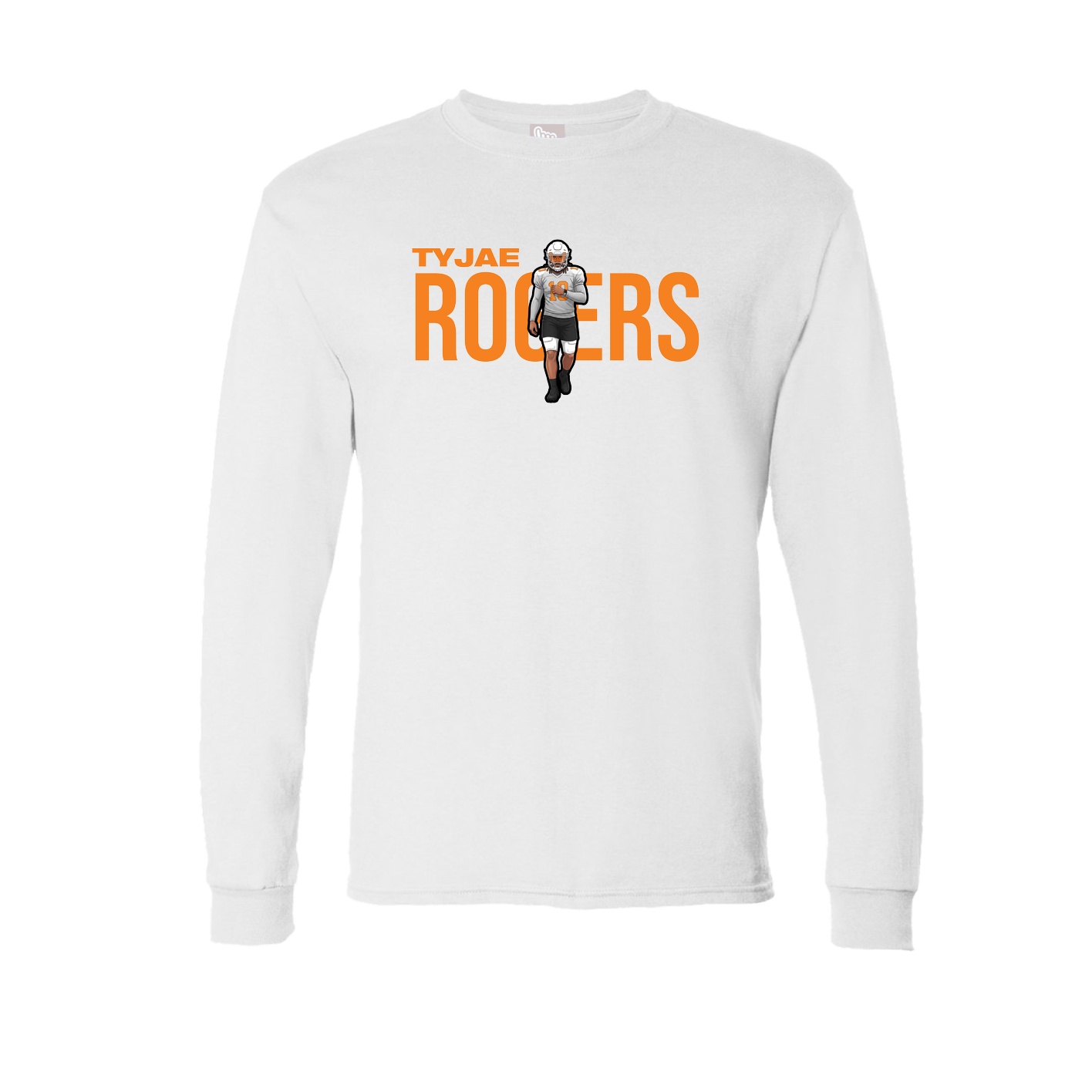 Long Sleeve Tee — Player Name in White