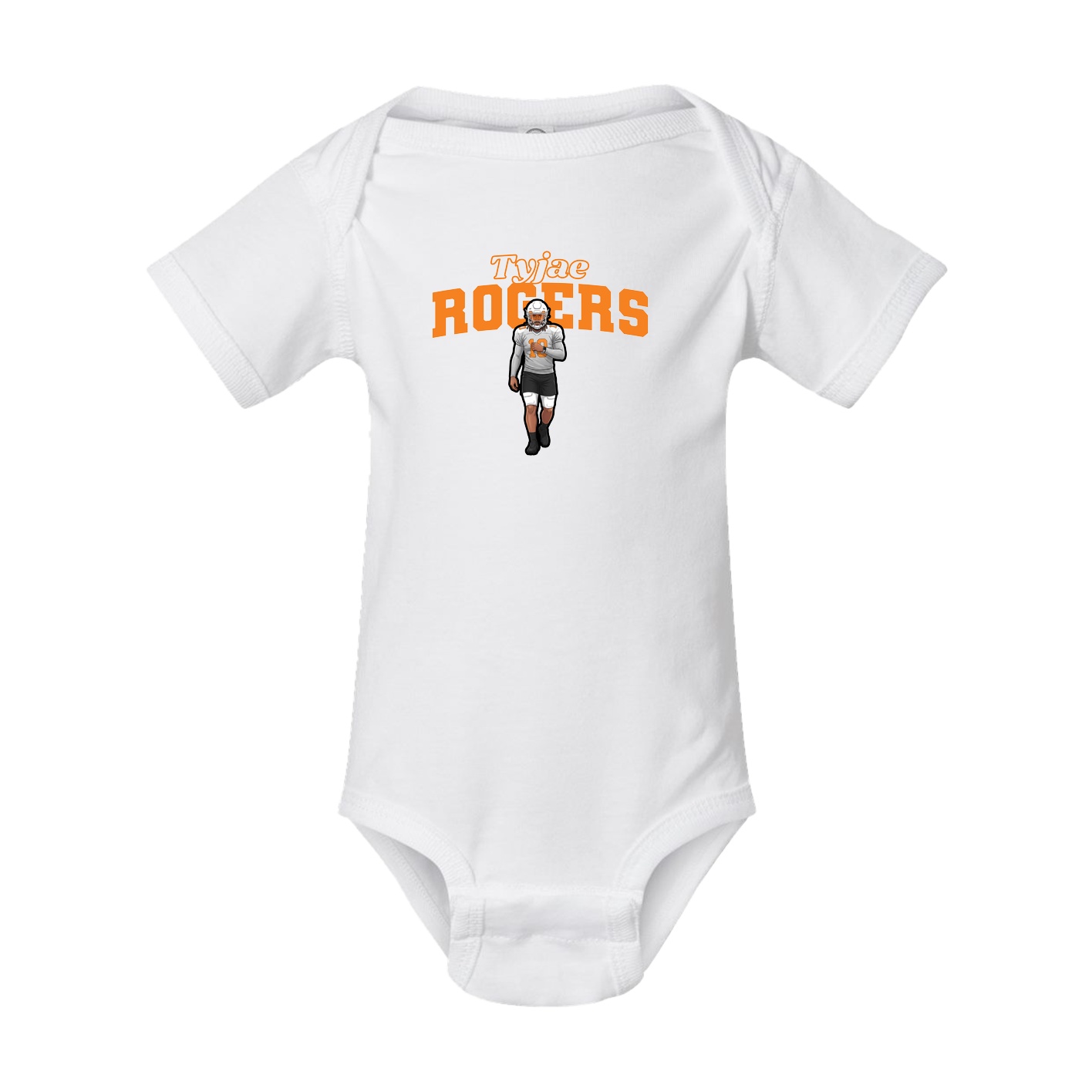 Baby Onesie — Name Arch in White