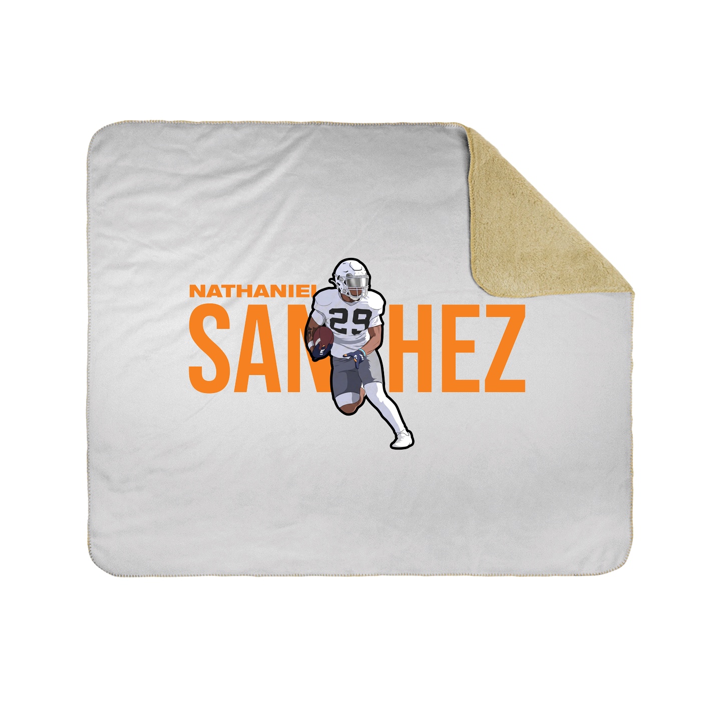 Throw Blanket — Player Name in White