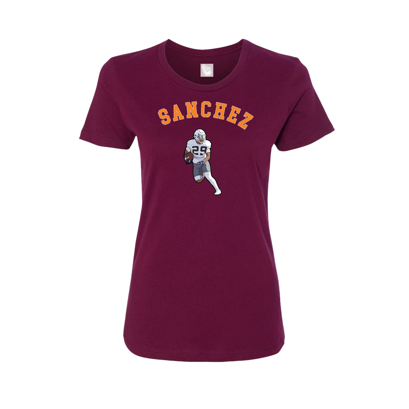 Fitted Women's Tee — Shirsey Arch in Maroon