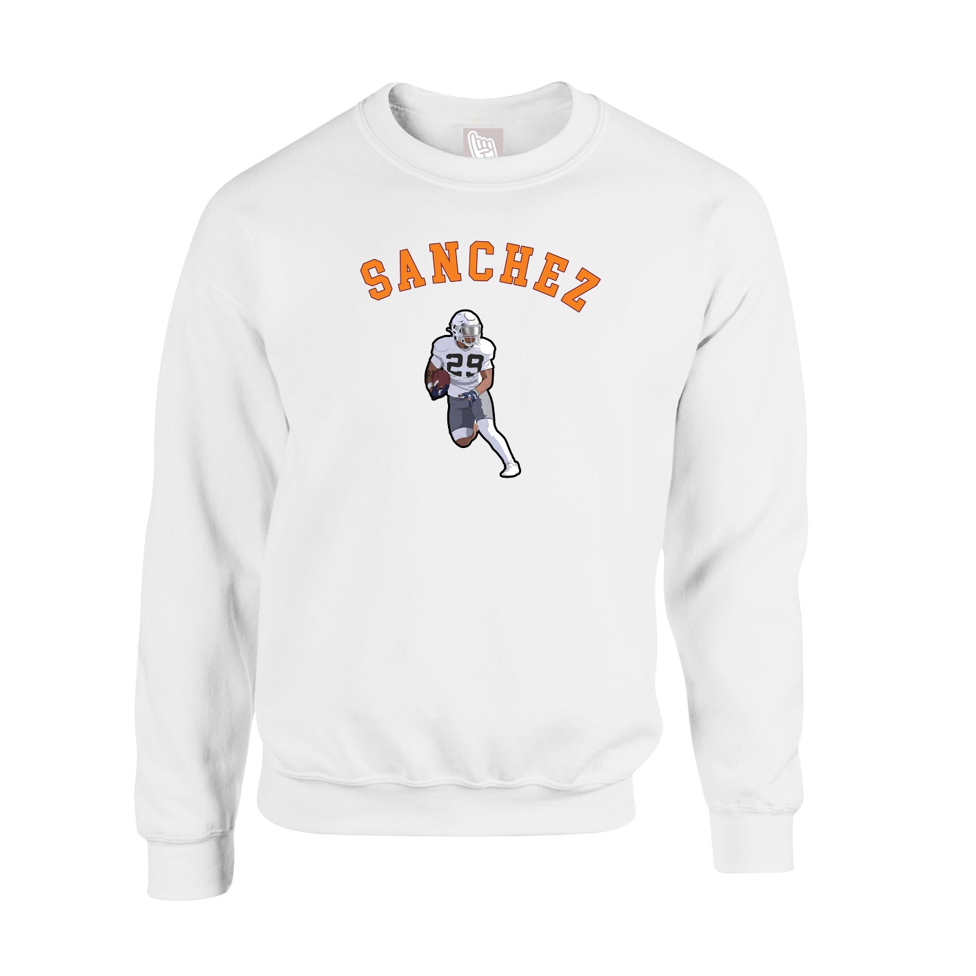 Fleece Crew — Shirsey Arch in White