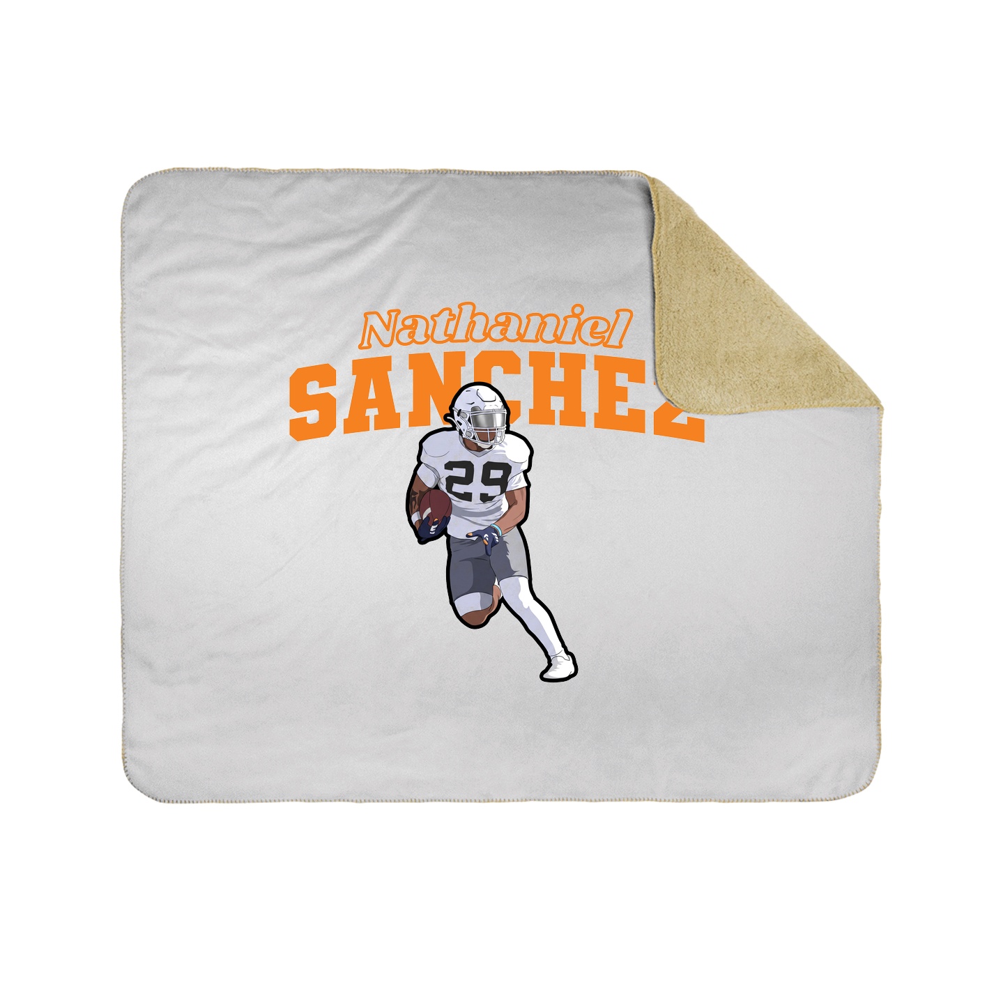 Throw Blanket — Name Arch in White