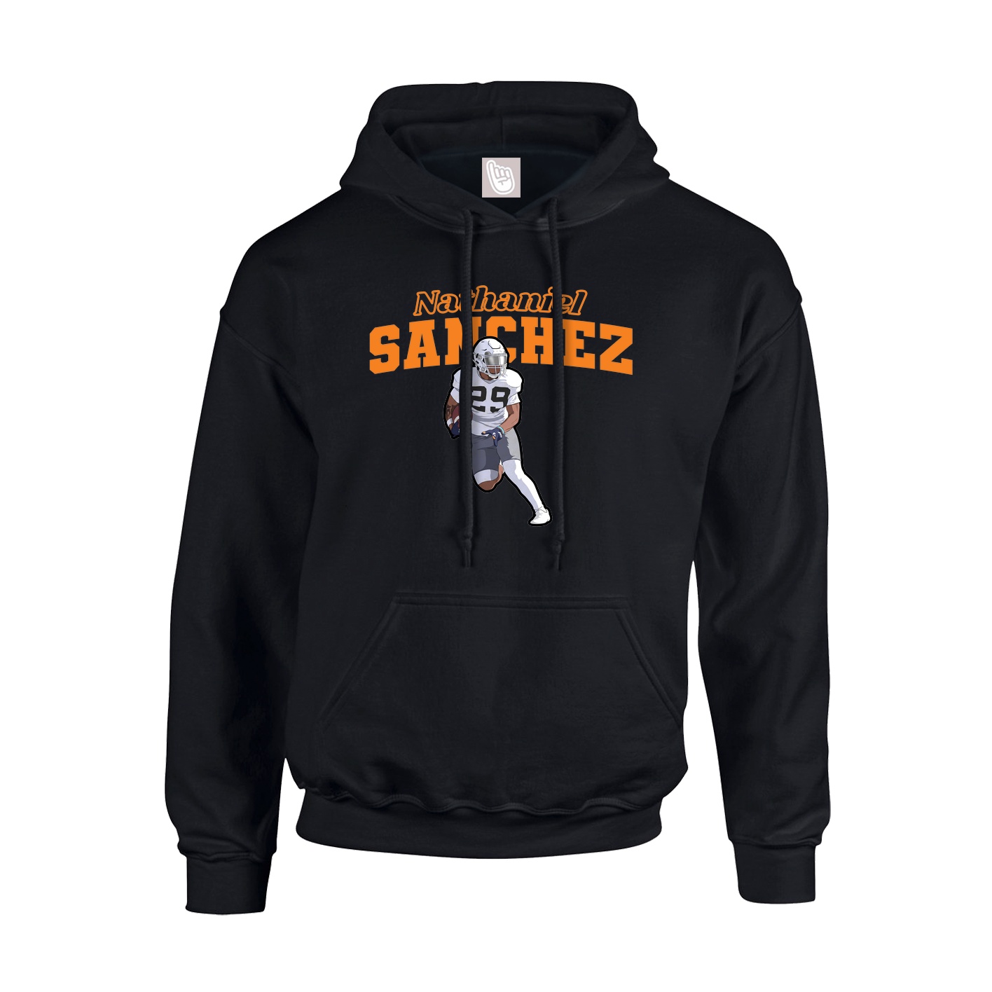 Youth Hoodie — Name Arch in Black