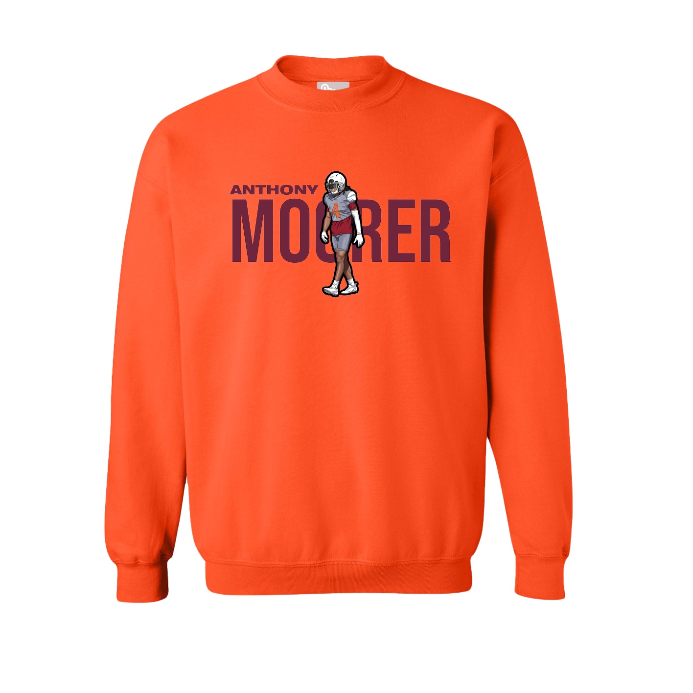 Fleece Crew — Player Name in Orange