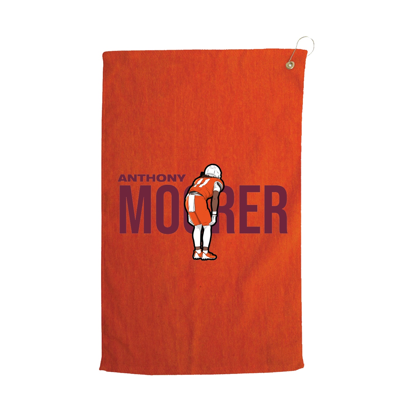 Golf Towel — Player Name in Orange