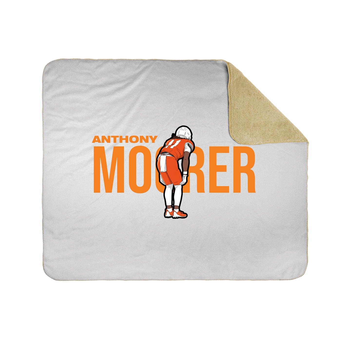 Throw Blanket — Player Name in White