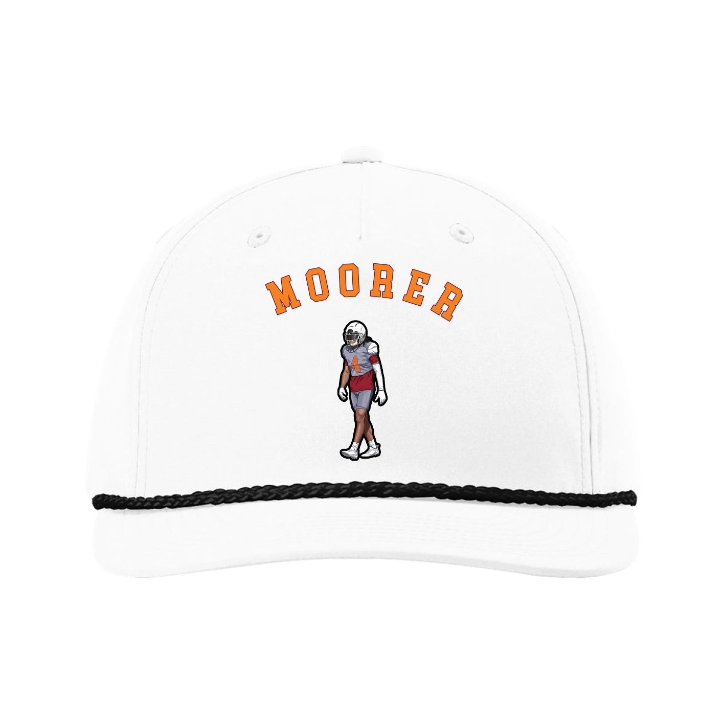 Five-Panel Classic Rope Cap — Shirsey Arch in White