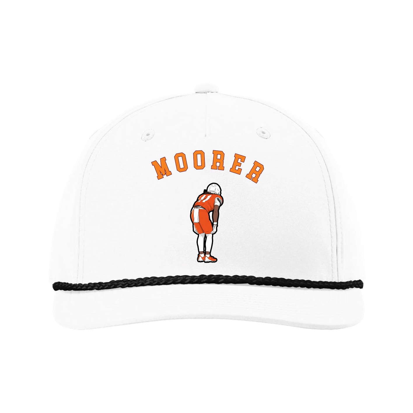 Five-Panel Classic Rope Cap — Shirsey Arch in White