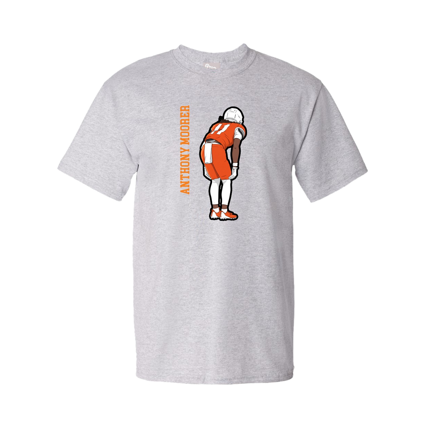 Tee — Name Vertical in Grey