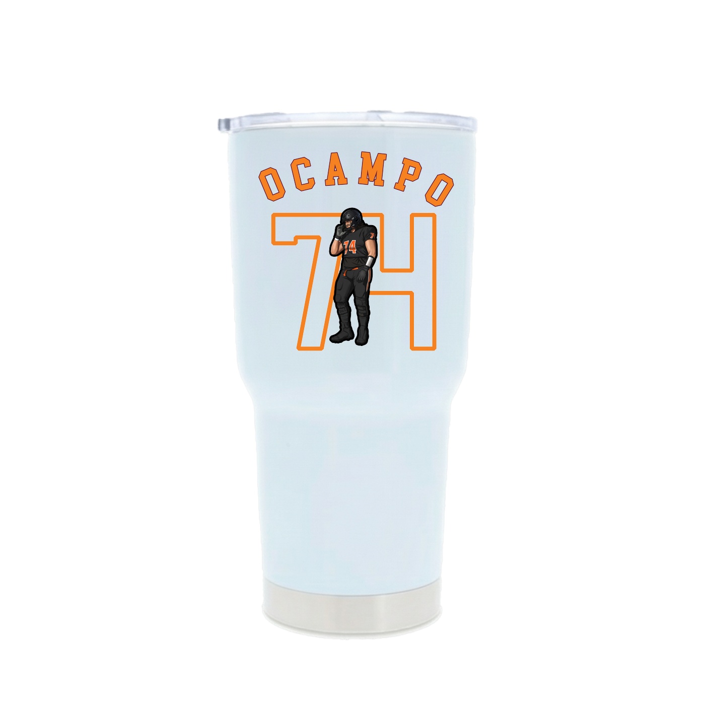 30oz Stainless Steel Tumbler — Shirsey Arch in White