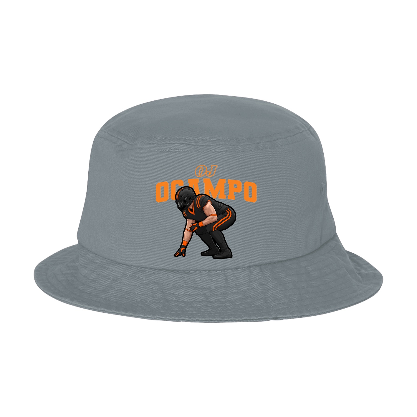 Bucket Cap — Name Arch in Grey