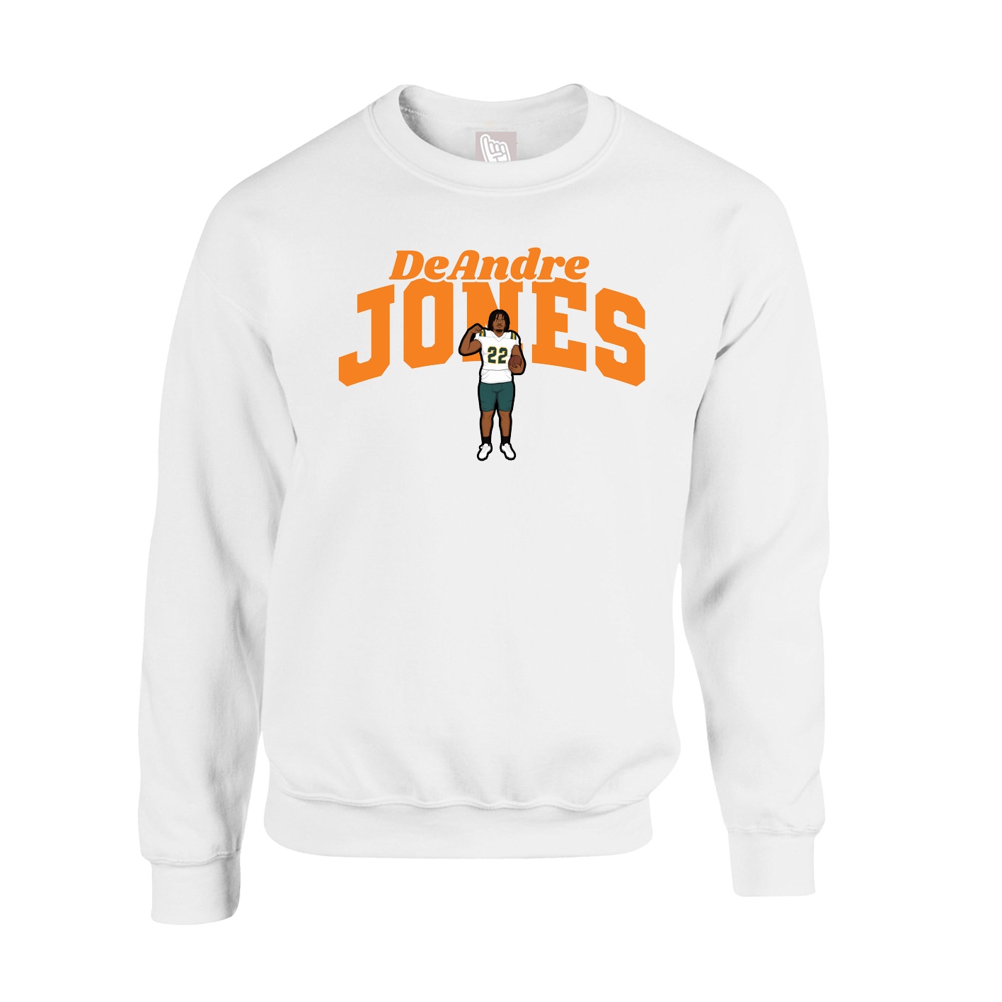 Fleece Crew — Signature Arch in White