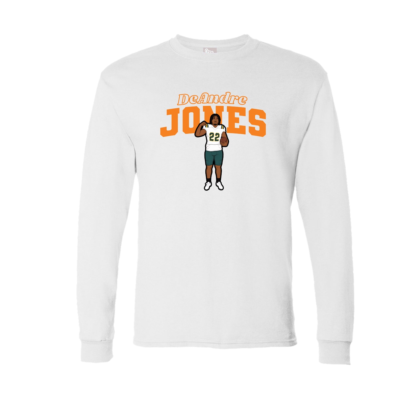 Long Sleeve Tee — Name Arch in White