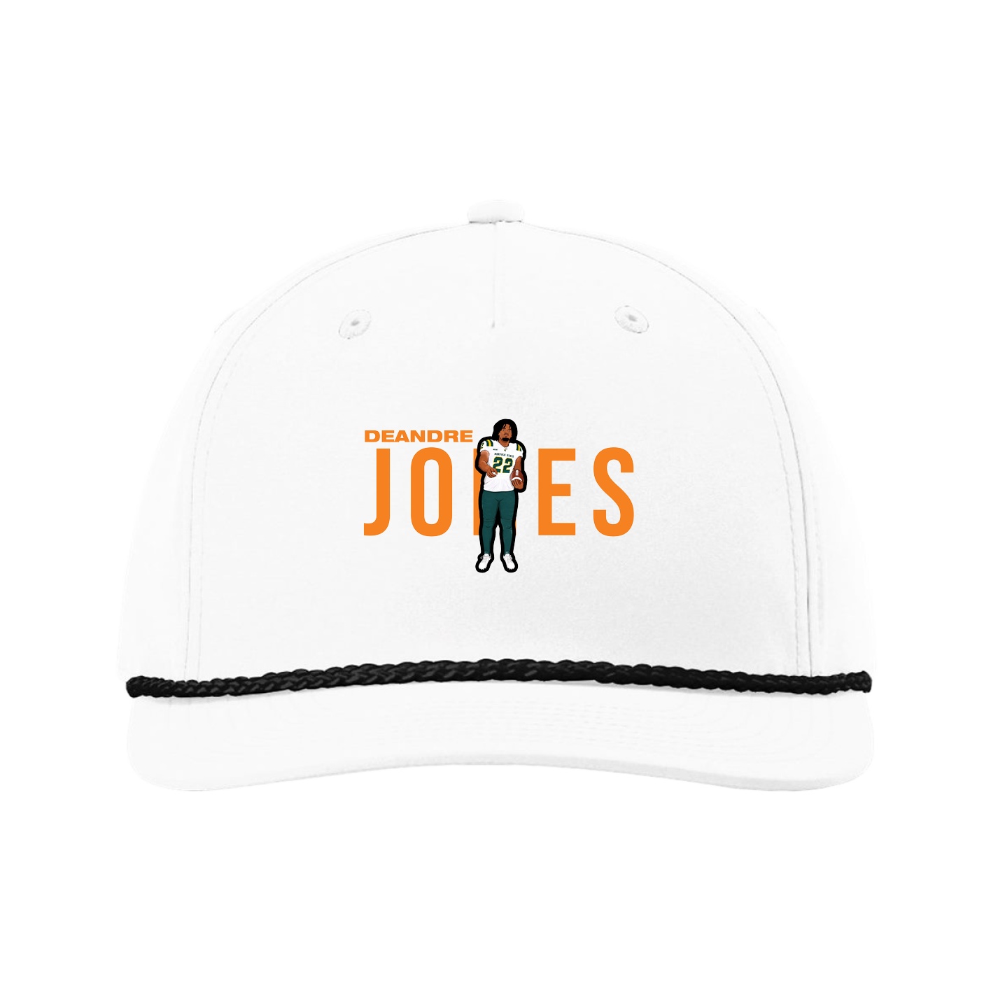 Five-Panel Classic Rope Cap — Player Name in White