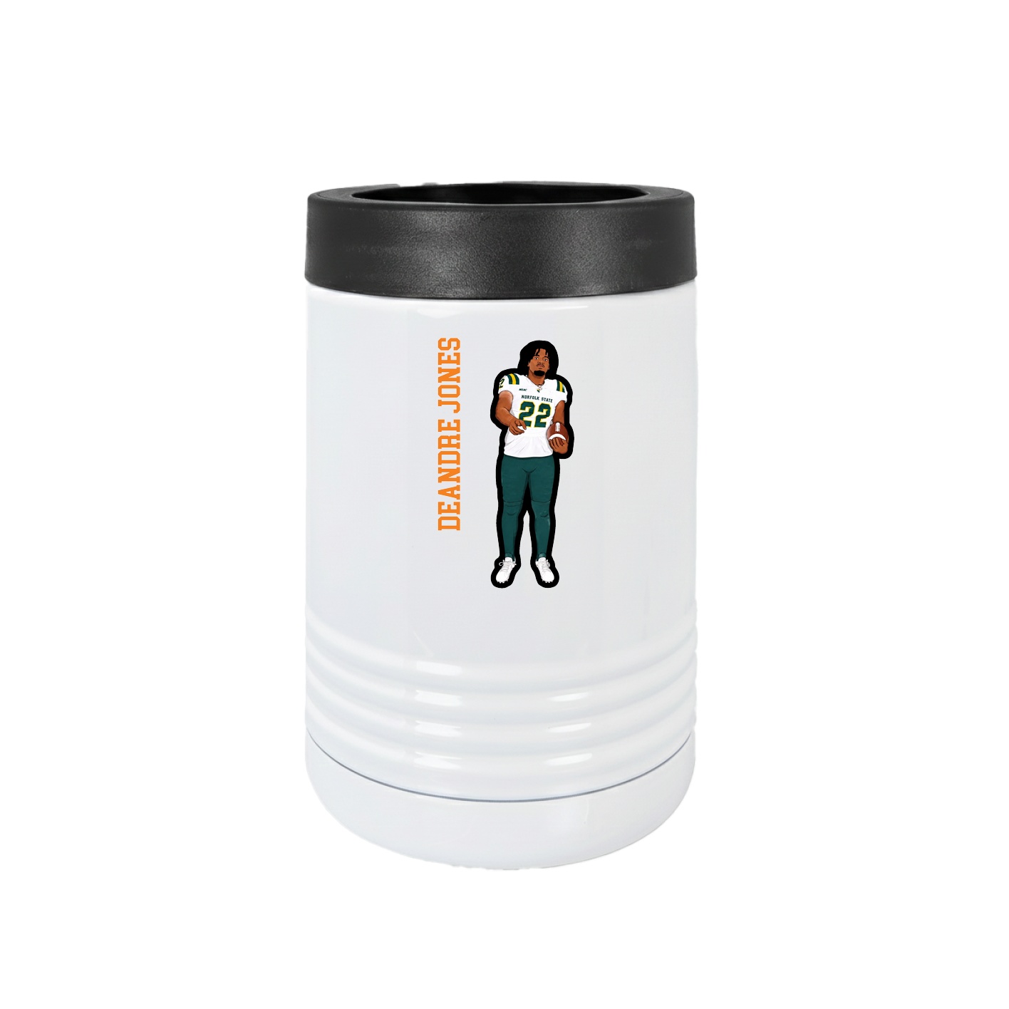 Beverage Holder — Name Vertical in White