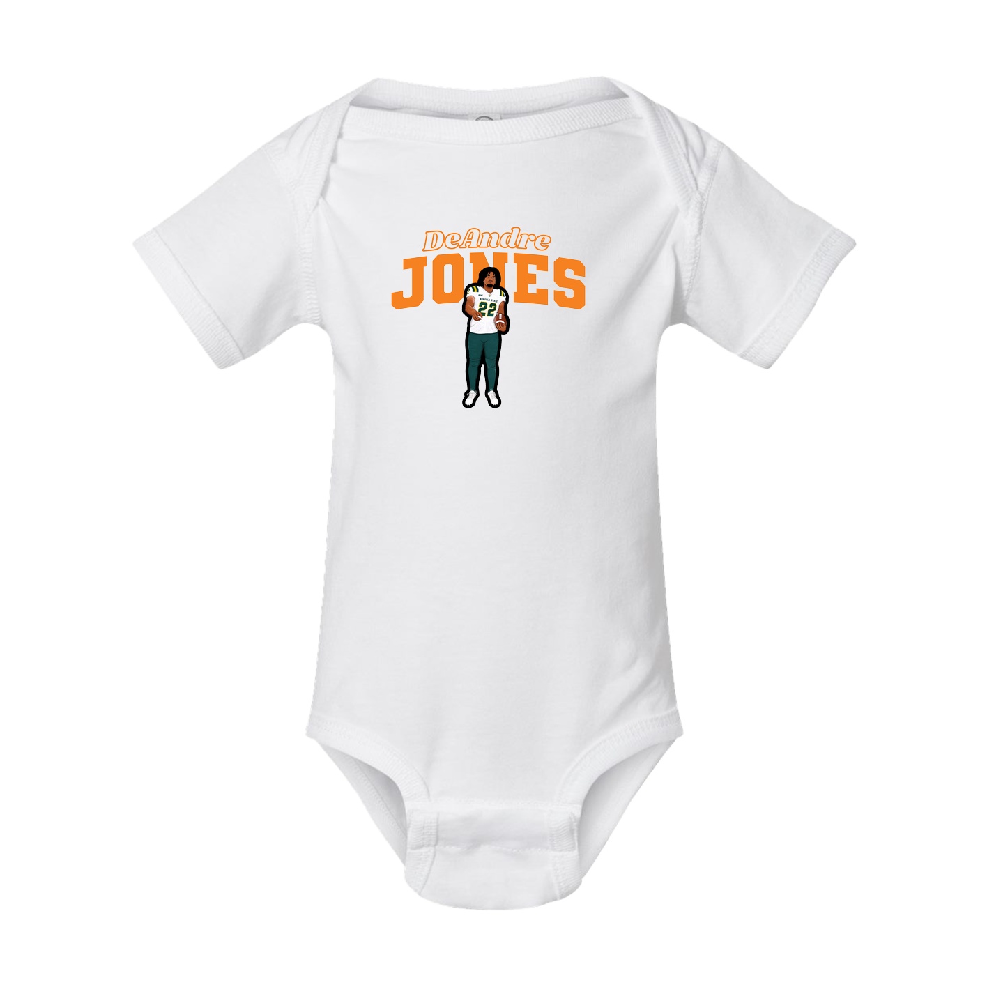 Baby Onesie — Name Arch in White