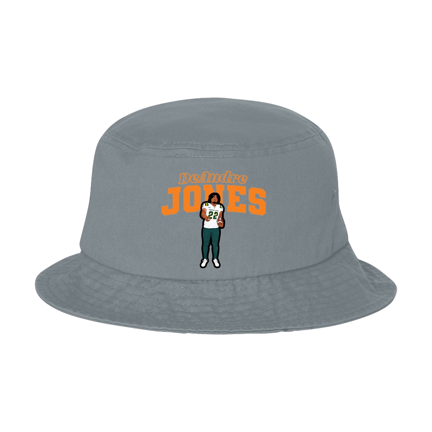 Bucket Cap — Name Arch in Grey