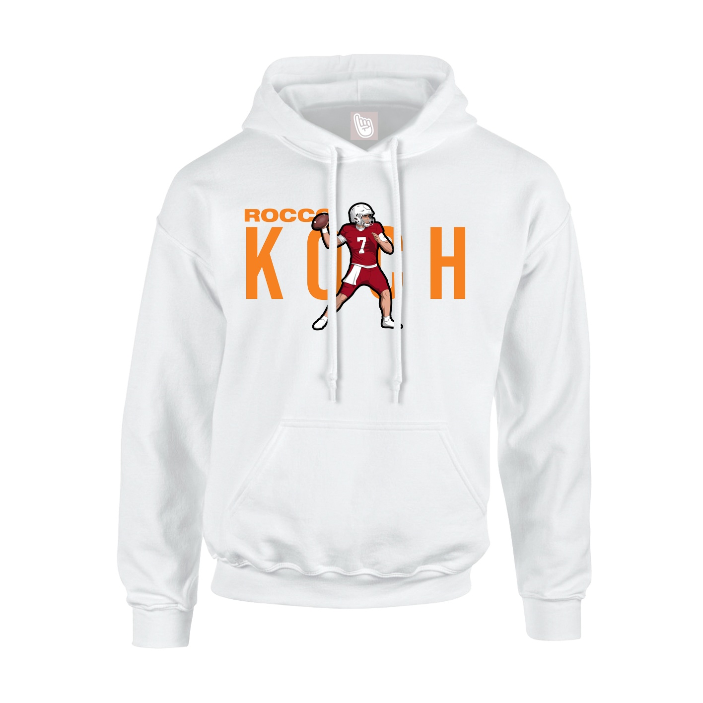 Youth Hoodie — Player Name in White